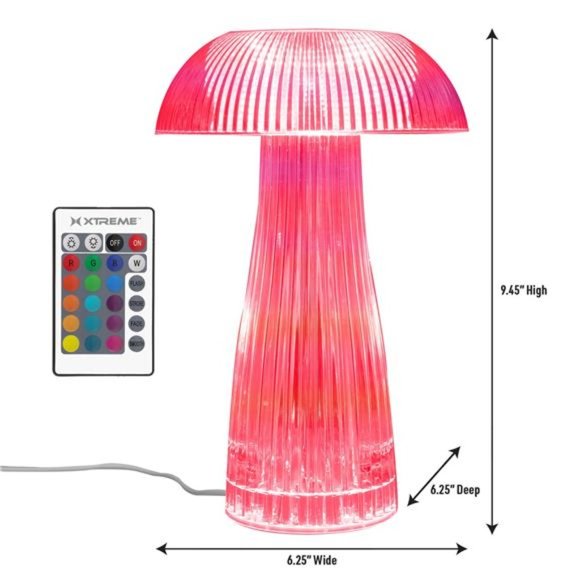 NEW Neon Light Home Decor MultiColor Mushroom LED Tabletop Touch Lamp wth Remote - Picture 12 of 12